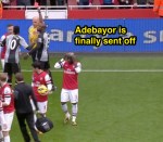 Webb Sends Off Adebayor Frame 11