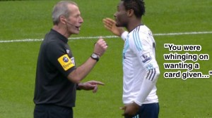 Martin Atkinson Deals With Mikel's Dissent Frame 3